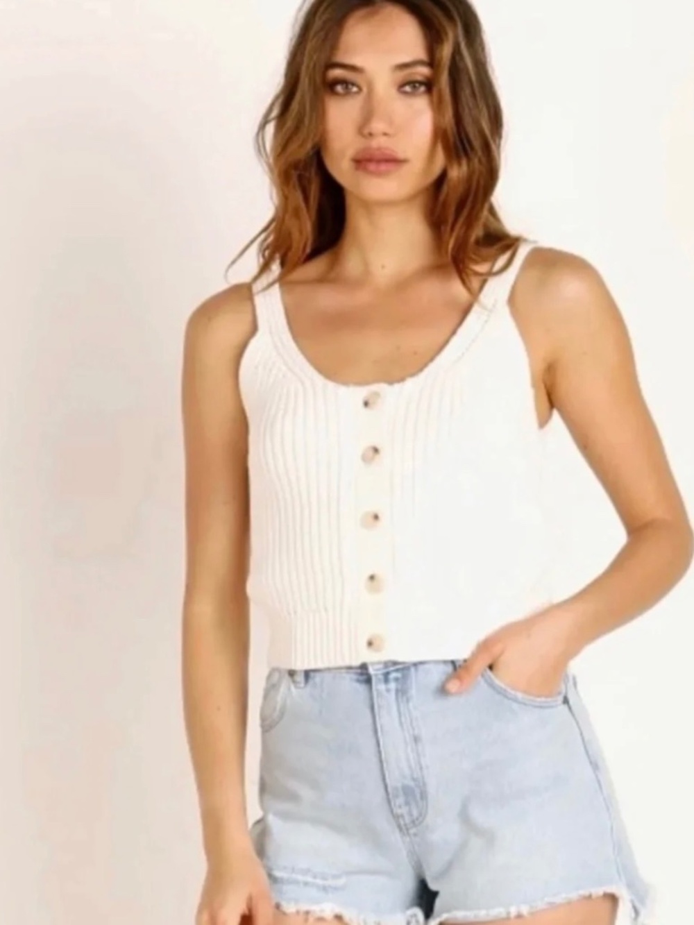 Rolla’s Sailor Knit Tank Top in Vintage White